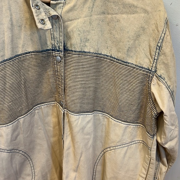 Free People We The Free Moto Colorblock Shirt Size Medium‎ - Picture 5 of 13